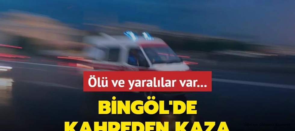 Bingöl'de kahreden kaza: Ölü ve yaralılar var..