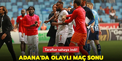 Adana'da olaylı maç sonu! Taraftar sahaya indi