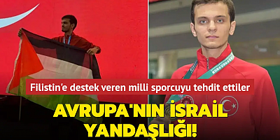 Avrupa'nın İsrail yandaşlığı! Filistin'e destek veren milli sporcuyu tehdit ettiler