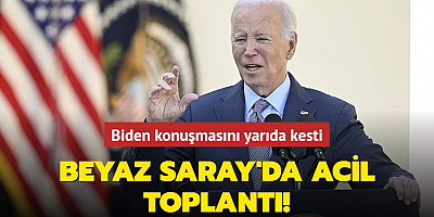 Beyaz Saray'da acil toplantı: Biden konuşmasını yarıda kesti