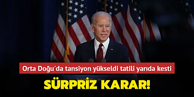Biden'dan sürpriz karar! Orta Doğu'daki gelişmeleri takip etmek için tatilini yarıda bıraktı