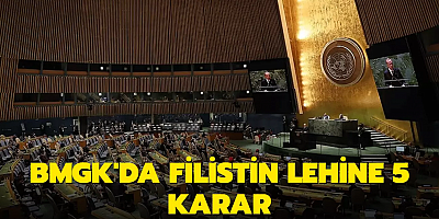 BMGK'da Filistin lehine 5 karar ezici çoğunlukla kabul edildi
