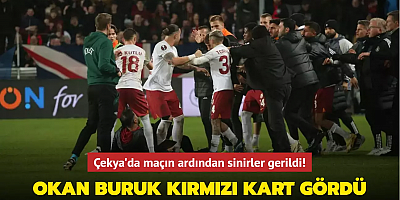 Çekya'da maçın ardından sinirler gerildi! Okan Buruk kırmızı kart gördü