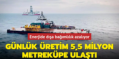 Enerjide dışa bağımlılık azalıyor... Günlük üretim 5,5 milyon metreküpe ulaştı