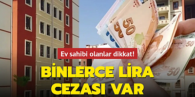 Ev sahibi olanlar dikkat! Binlerce lira cezası var