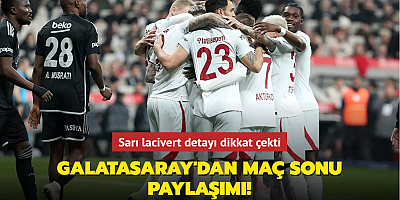 Galatasaray'dan maç sonu paylaşımı! Sarı lacivert detayı dikkat çekti