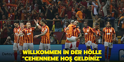 Galatasaray taraftarlarından Bayern Münih'e Willkommen in der hölle 