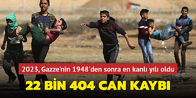 Gazze'nin 1948'den sonra en kanlı yılı: 22 bin 404 can kaybı
