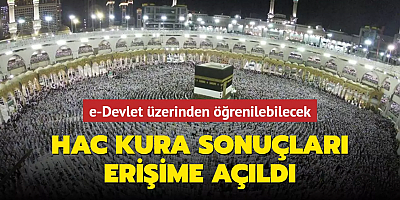Hac kura sonuçları erişime açıldı.. e-Devlet üzerinden öğrenilebilecek