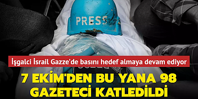 İşgalci İsrail Gazze'de basını hedef almaya devam ediyor... 7 Ekim'den bu yana 98 gazeteci katledildi