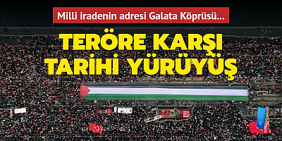 İstanbul'da binler şehitler ve Filistin için bir arada! Teröre karşı tarihi yürüyüş...