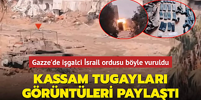 Kassam Tugayları görüntüleri paylaştı... Gazze'de işgalci İsrail ordusu böyle vuruldu