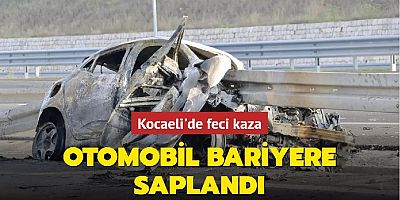 Kocaeli'de feci kaza! Otomobil bariyere saplandı: 2 kişi yaşamını yitirdi
