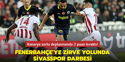MAÇ SONUCU: Sivasspor 2-2 Fenerbahçe