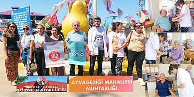 MERSİN TOROSLAR İLÇE SAĞLIK MÜDÜRLÜĞÜ ÇALIŞMALARI GÖZNE VE AYVAGEDİĞİ KÖYLERİNDE ARALIKSIZ DEVAM EDİYOR