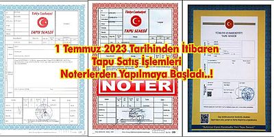 NOTERDEN GAYRİMENKUL SATIŞI BAŞLADI..!