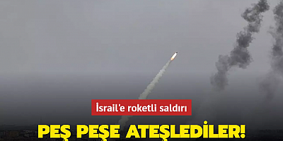 Peş peşe ateşlediler! İsrail'e roketli saldırı