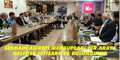 ŞEDDADİ AŞİRETİ MENSUPLARI BİR ARAYA GELEREK İSTİŞARE DE BULUNDULAR