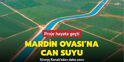 Süveyş Kanalı'ndan daha uzun! Proje hayata geçti: Mardin Ovası'na can suyu