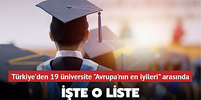 Türkiye'den 19 üniversite 