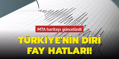 Türkiye'nin diri fay hatları! MTA haritayı güncelledi
